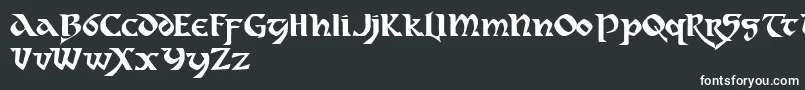 フォントDahaut – 黒い背景に白い文字