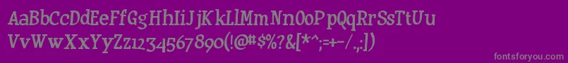 HuxtableRegular Font – Gray Fonts on Purple Background