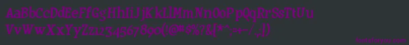 HuxtableRegular-Schriftart – Violette Schriften auf schwarzem Hintergrund