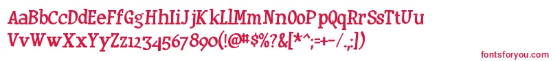 HuxtableRegular Font – Red Fonts on White Background