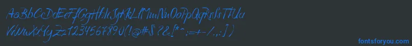 Havla Font – Blue Fonts on Black Background