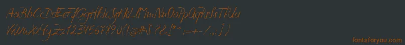 Havla-fontti – ruskeat fontit mustalla taustalla