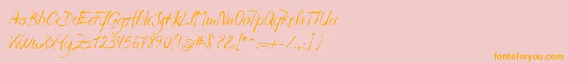 Havla Font – Orange Fonts on Pink Background