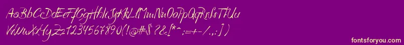 Havla Font – Yellow Fonts on Purple Background