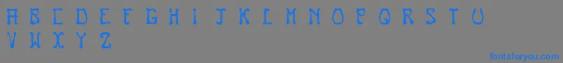 Nouveau-Schriftart – Blaue Schriften auf grauem Hintergrund