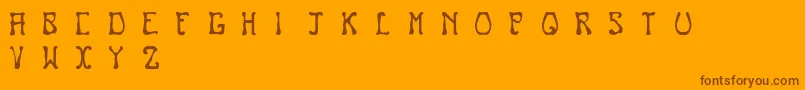 Nouveau Font – Brown Fonts on Orange Background