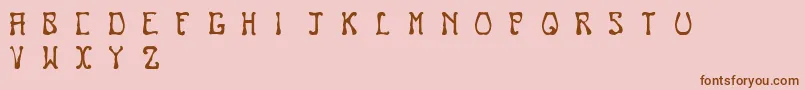 Nouveau Font – Brown Fonts on Pink Background