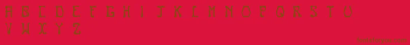 Nouveau Font – Brown Fonts on Red Background