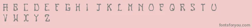 Nouveau Font – Gray Fonts on Pink Background