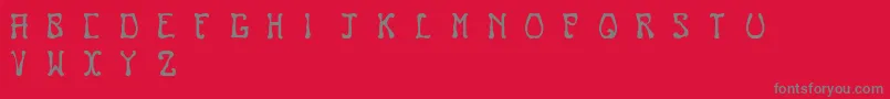 Nouveau Font – Gray Fonts on Red Background