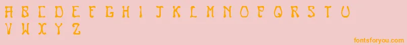 Nouveau Font – Orange Fonts on Pink Background