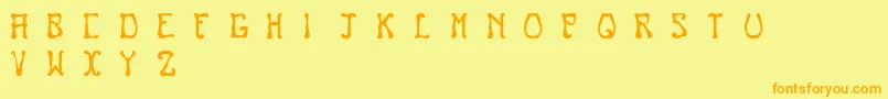 Nouveau Font – Orange Fonts on Yellow Background