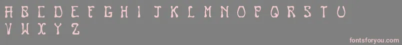 Nouveau Font – Pink Fonts on Gray Background