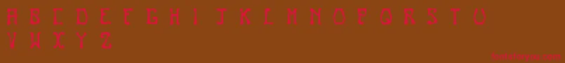 Nouveau Font – Red Fonts on Brown Background