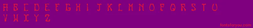 fuente Nouveau – Fuentes Rojas Sobre Fondo Morado