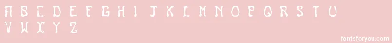 Nouveau Font – White Fonts on Pink Background