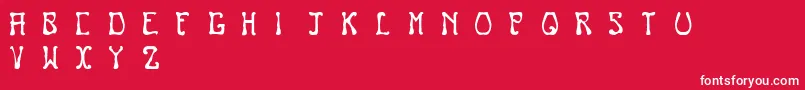 Nouveau Font – White Fonts on Red Background