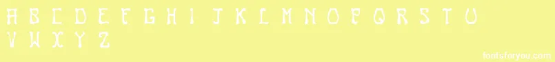 Nouveau Font – White Fonts on Yellow Background