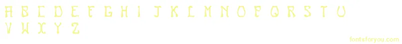 Nouveau Font – Yellow Fonts on White Background