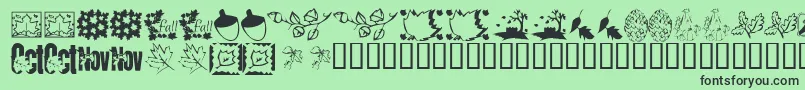 KrFabulousFall Font – Black Fonts on Green Background