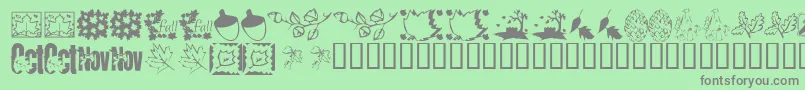 KrFabulousFall Font – Gray Fonts on Green Background