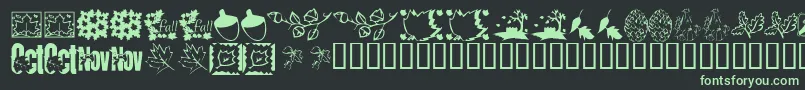 KrFabulousFall Font – Green Fonts on Black Background