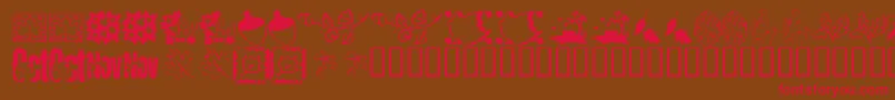 KrFabulousFall Font – Red Fonts on Brown Background
