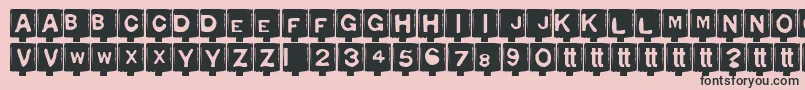 フォントTypo ffy – ピンクの背景に黒い文字