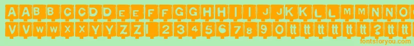 Typo ffy Font – Orange Fonts on Green Background