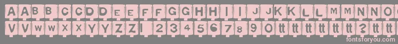 Typo ffy Font – Pink Fonts on Gray Background