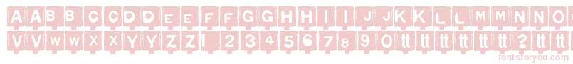 Typo ffy Font – Pink Fonts on White Background