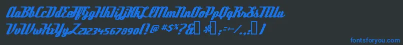 DeftoneStylus Font – Blue Fonts on Black Background