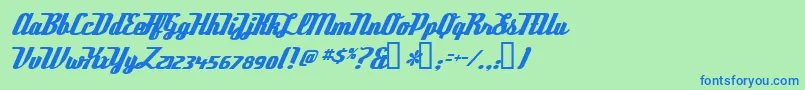 fuente DeftoneStylus – Fuentes Azules Sobre Fondo Verde