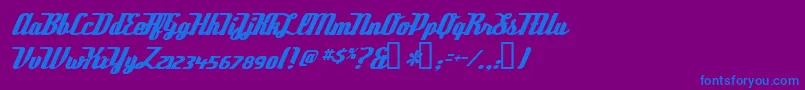 Шрифт DeftoneStylus – синие шрифты на фиолетовом фоне
