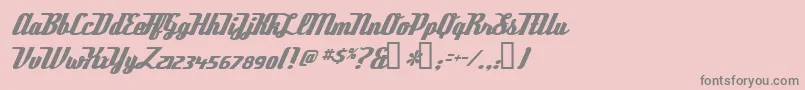 DeftoneStylus Font – Gray Fonts on Pink Background