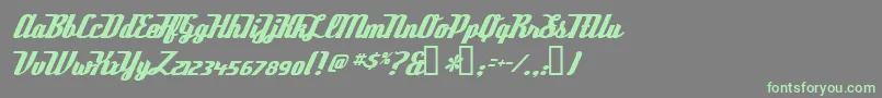 DeftoneStylus-fontti – vihreät fontit harmaalla taustalla