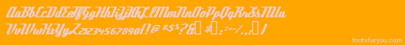 DeftoneStylus Font – Pink Fonts on Orange Background