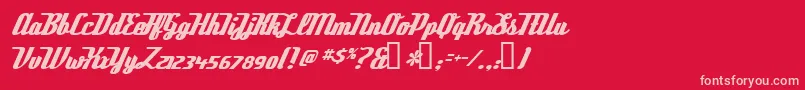 DeftoneStylus Font – Pink Fonts on Red Background
