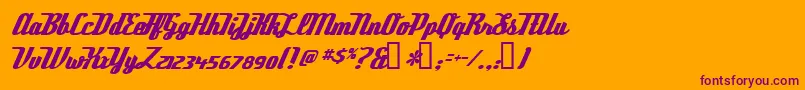 Police DeftoneStylus – polices violettes sur fond orange