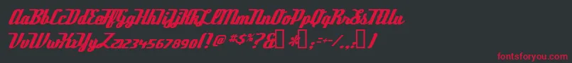 DeftoneStylus Font – Red Fonts on Black Background