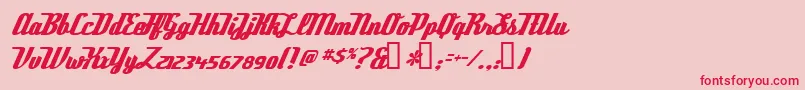 DeftoneStylus-Schriftart – Rote Schriften auf rosa Hintergrund