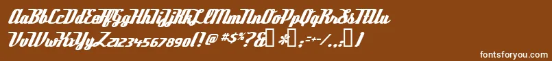 フォントDeftoneStylus – 茶色の背景に白い文字