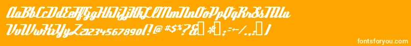 DeftoneStylus Font – White Fonts on Orange Background