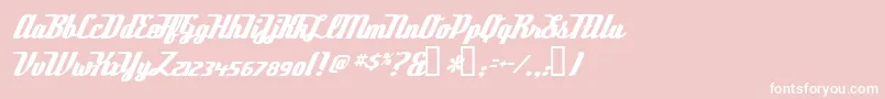 DeftoneStylus Font – White Fonts on Pink Background