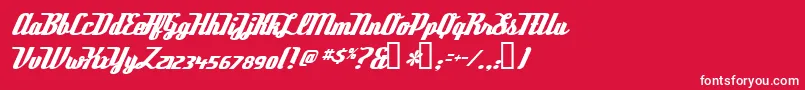 DeftoneStylus Font – White Fonts on Red Background