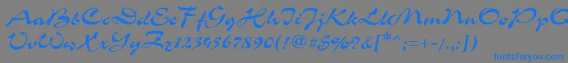fuente GrinyaHaevy – Fuentes Azules Sobre Fondo Gris