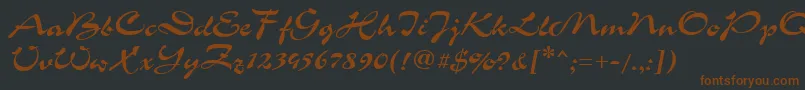 GrinyaHaevy Font – Brown Fonts on Black Background