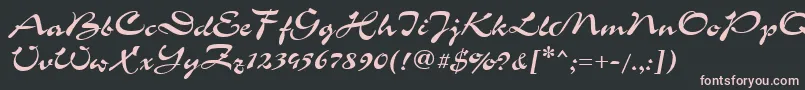 GrinyaHaevy-Schriftart – Rosa Schriften auf schwarzem Hintergrund