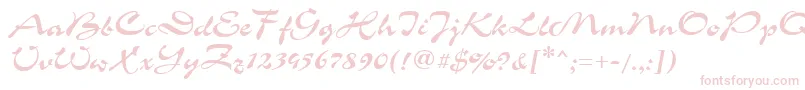 GrinyaHaevy-Schriftart – Rosa Schriften auf weißem Hintergrund