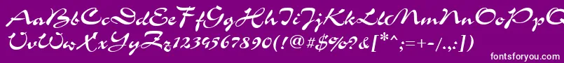 fuente GrinyaHaevy – Fuentes Blancas Sobre Fondo Morado